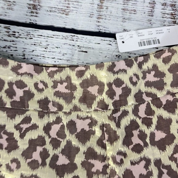 J. Crew Shorts size 0 Pink Gold Taupe Cheetah Leopard Shinny Cruise Vacation - Picture 4 of 12